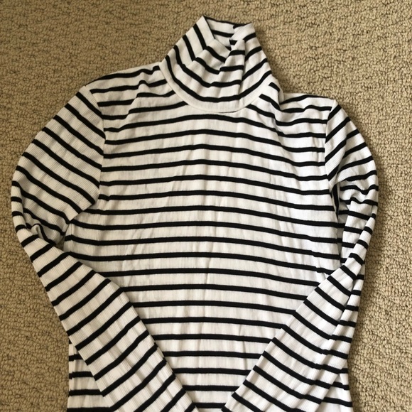 Wilfred Tops - Aritzia Wilfred Striped Turtleneck Top